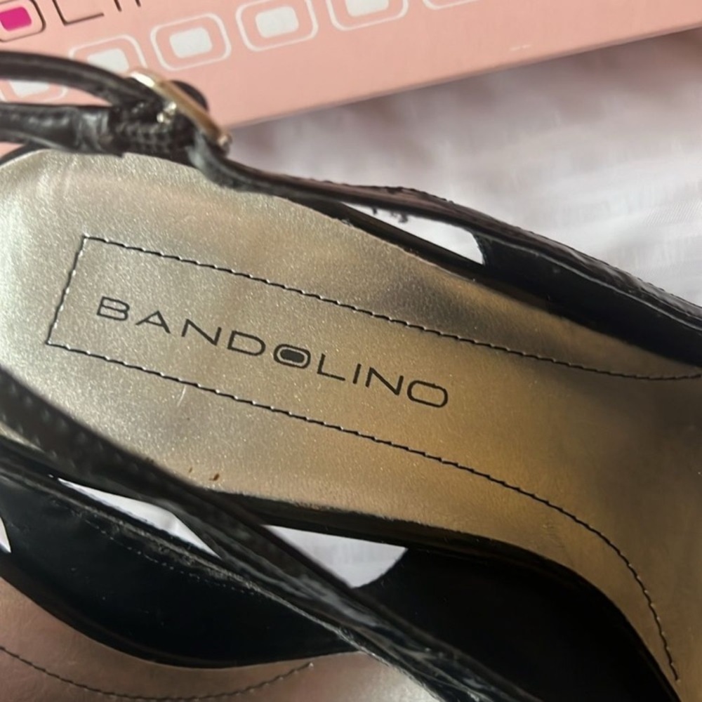 Bandolino Black Women's Slingback Shoes. Great Heel Height! Cool Cutouts! - Picture 3 of 7